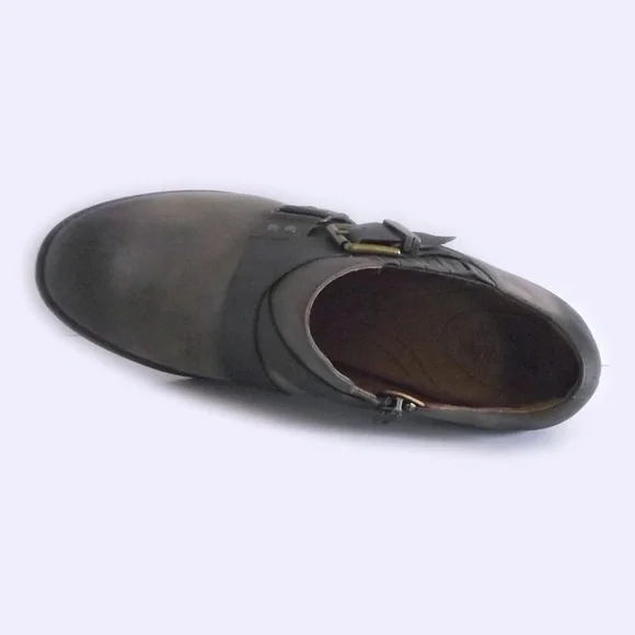 Clarks Indigo Grey Nubuck Leather Booties Size 10 - Picture 7 of 8